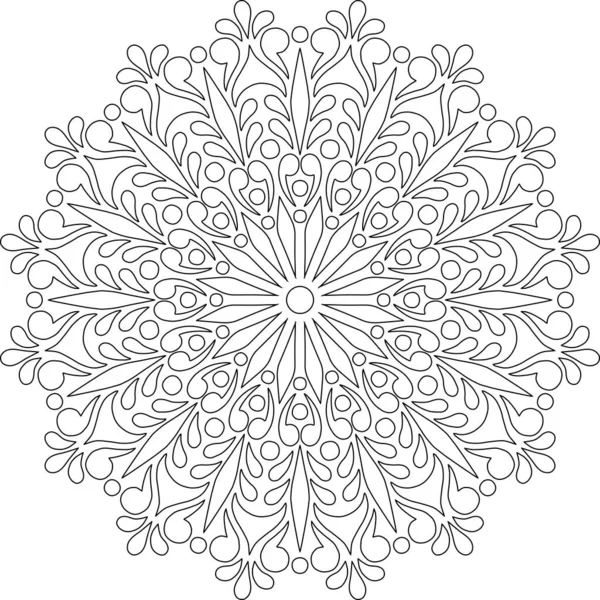 Mandala de figure pour le croquis de griffes à colorier — Image vectorielle