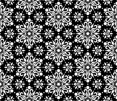 Soyut desenler kusursuz siyah-beyaz karalama çizimi