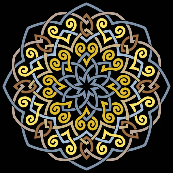 Mandala patroon kleur goed humeur — Stockvector