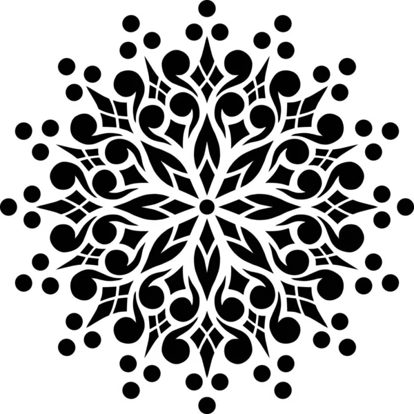 Mandala model Stencil doodles schiță — Vector de stoc