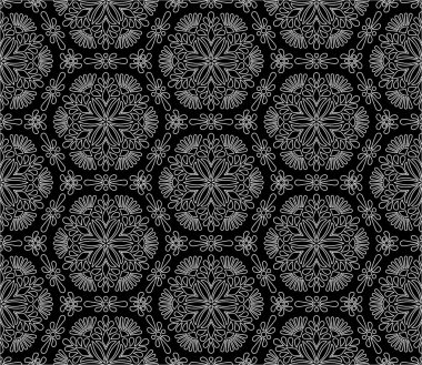 Soyut desenler kusursuz siyah-beyaz karalama çizimi