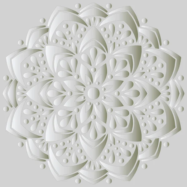 Patrón mandala gradiente blanco buen humor — Vector de stock