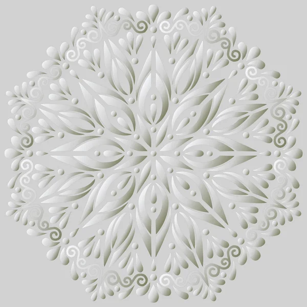Mandala motif dégradé blanc bonne humeur — Image vectorielle