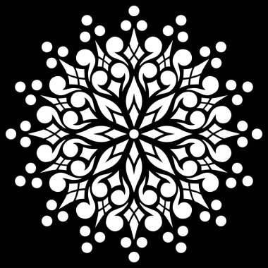 Desen Mandala beyaz şablon karalamalar kroki