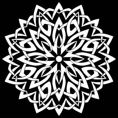 Desen Mandala beyaz şablon karalamalar kroki