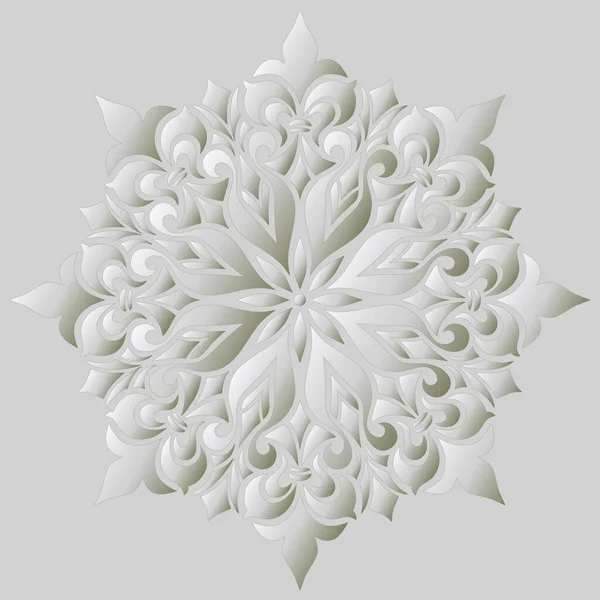 Patrón Mandala Gradiente Blanco Buen Humor Bueno Para Tarjetas Creativas — Vector de stock