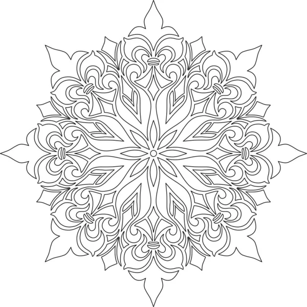 Figure Mandala Pour Colorier Les Griffes Croquis Bonne Humeur — Image vectorielle