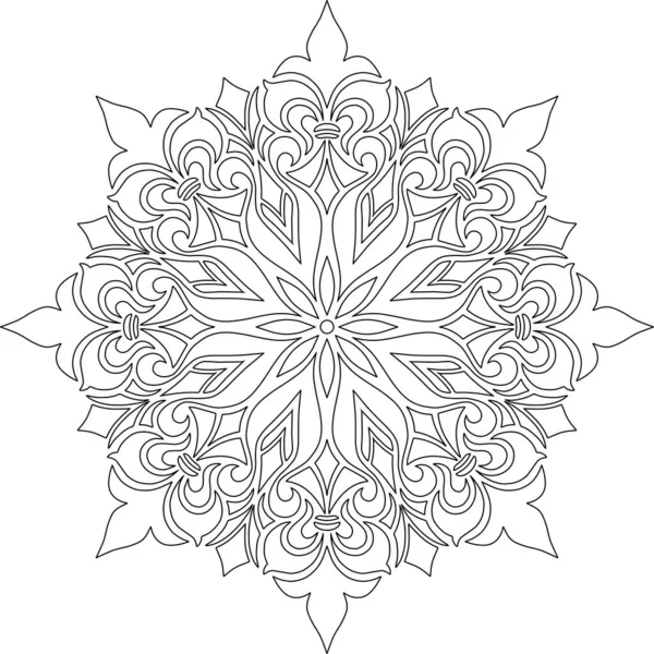 Figure Mandala Pour Colorier Les Griffes Croquis Bonne Humeur — Image vectorielle