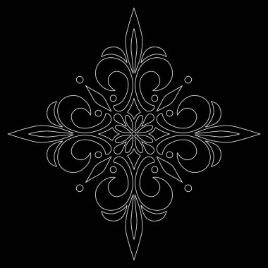 Çapraz çizim siyah beyaz din. Dekorasyona uygun.