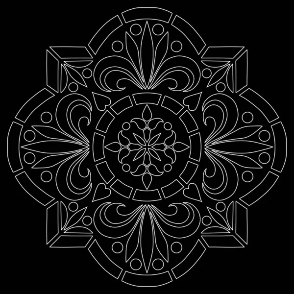 Croquis Croisé Des Gribouillis Religion Noir Blanc Convient Pour Décoration — Image vectorielle