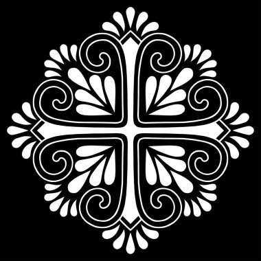 Çapraz çizim siyah beyaz din. Dekorasyona uygun.