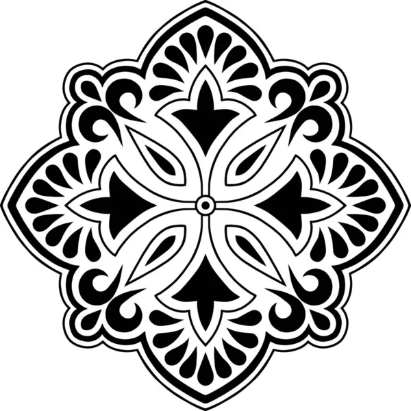 Хрест Каракулі Ескіз Чорно Біла Релігія Підходить Прикраси — стоковий вектор