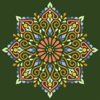 Mandala renk desenleri iyi bir ruh hali çizer