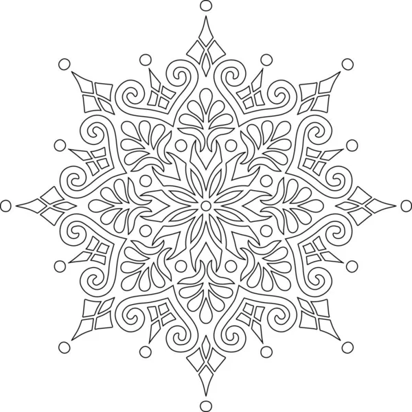 Figure Mandala Pour Colorier Les Griffes Croquis Bonne Humeur — Image vectorielle