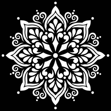 Desen Mandala beyaz şablon karalamalar kroki iyi ruh hali