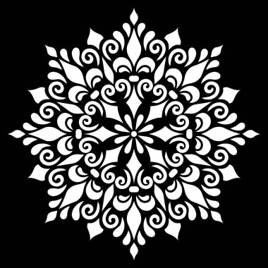 Desen Mandala beyaz şablon karalamalar kroki iyi ruh hali