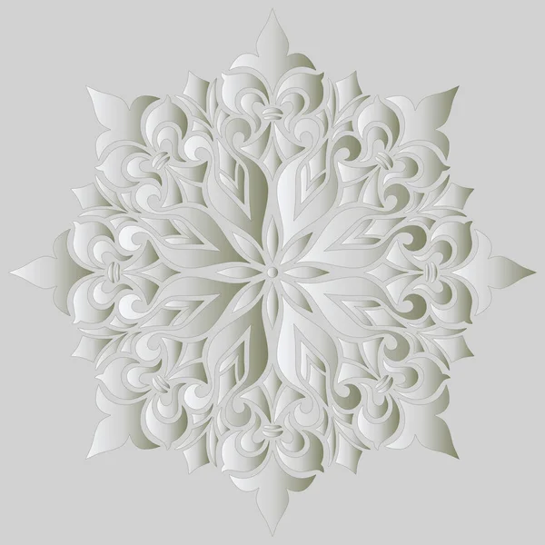 Patrón Mandala Gradiente Blanco Buen Humor Bueno Para Tarjetas Creativas — Vector de stock