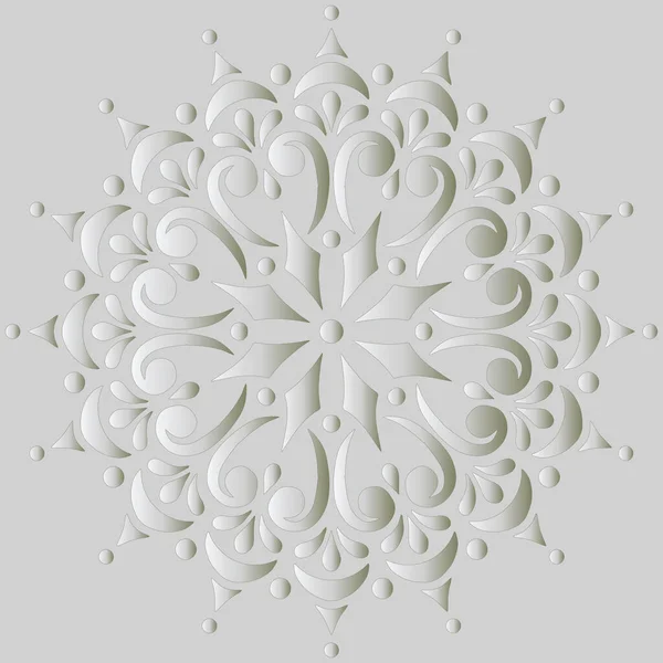 Patrón Mandala Gradiente Blanco Buen Humor Bueno Para Tarjetas Creativas — Vector de stock