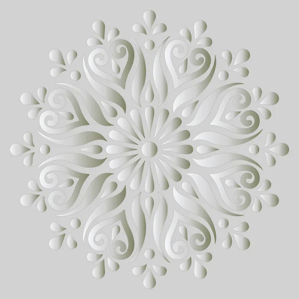 Mandala Motif Dégradé Blanc Bonne Humeur Idéal Pour Les Cartes — Image vectorielle