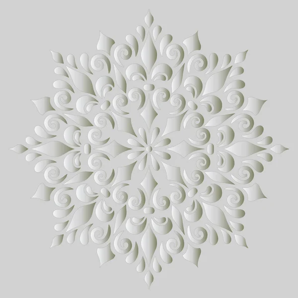 Patrón Mandala Gradiente Blanco Buen Humor Bueno Para Tarjetas Creativas — Vector de stock