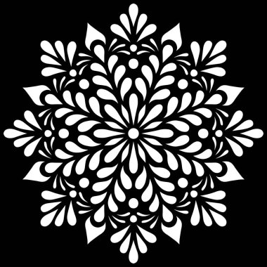 Desen Mandala beyaz şablon karalamalar kroki iyi ruh hali