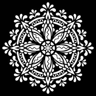 Desen Mandala beyaz şablon karalamalar kroki iyi ruh hali