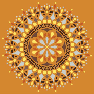 Mandala renk desenleri iyi bir ruh hali çizer