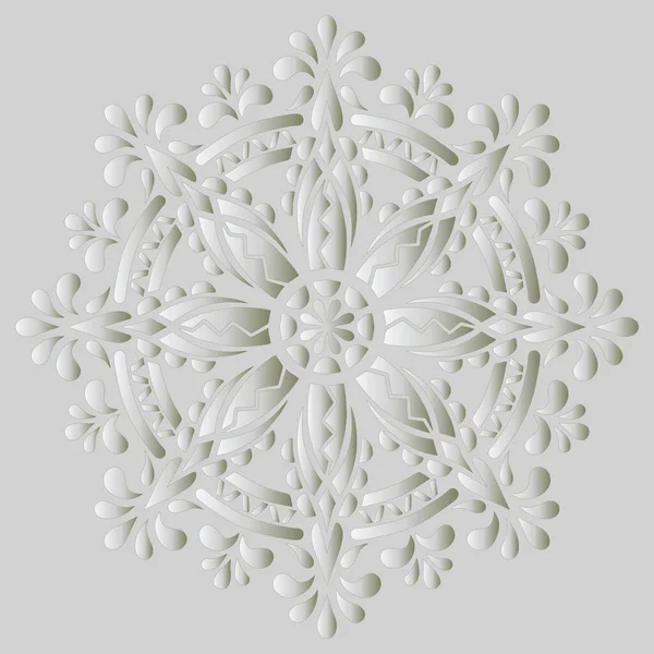 Patrón Mandala Gradiente Blanco Buen Humor Bueno Para Tarjetas Creativas — Vector de stock