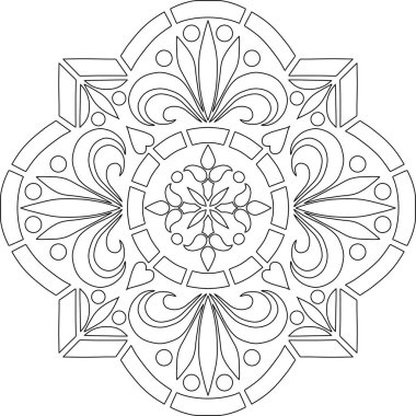 Renk çizimleri için soyut desenler pürüzsüz haç