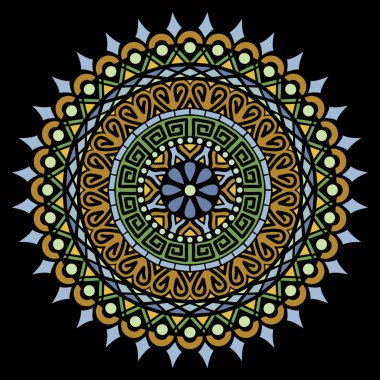 Mandala desenli Stencil karalamaları iyi bir ruh hali çizer. Yaratıcı ve tebrik kartları, posterler, afişler, afişler ve kapaklar için iyidir..