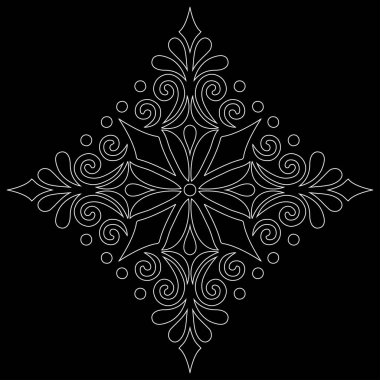 Desen Mandala beyaz şablon karalamalar kroki iyi ruh hali