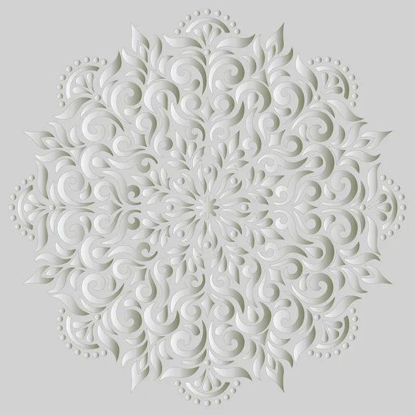 Mandala Μοτίβο Λευκό Κλίση Καλή Διάθεση Καλό Για Δημιουργικές Και — Διανυσματικό Αρχείο