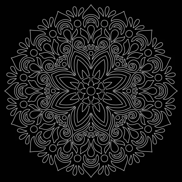 ขอบเขตส ขาว Mandala Doodles สเก อารมณ — ภาพเวกเตอร์สต็อก