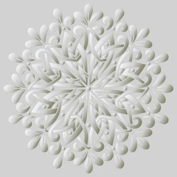 Patrón Mandala Gradiente Blanco Buen Humor Bueno Para Tarjetas Creativas — Vector de stock