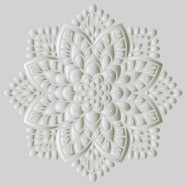 Mandala deseni beyaz gradyan iyi ruh hali. Yaratıcı ve tebrik kartları, posterler, afişler, afişler ve kapaklar için iyidir.