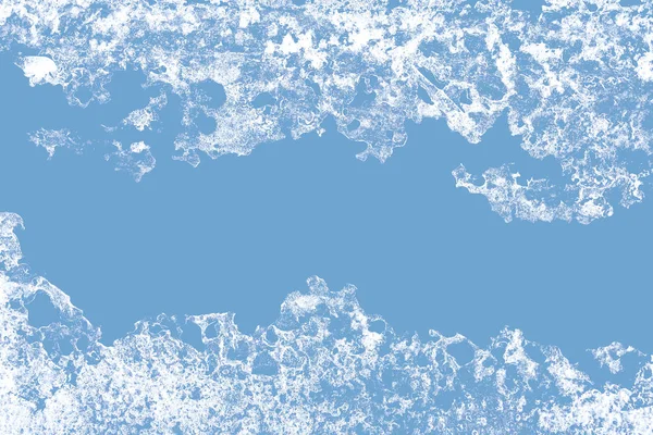 Derretendo Gelo Natural Fundo Céu Azul Fotos De Bancos De Imagens