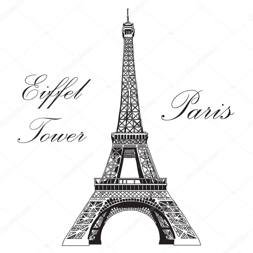 photos de la tour eiffel en dessin