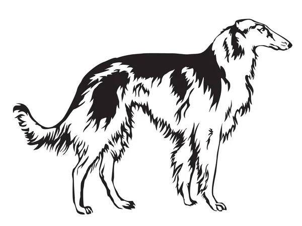 Оформление вектора русской иллюзии wolfhound — стоковый вектор