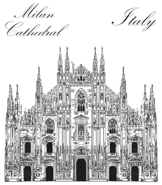 Duomo di Milano in Italia — Vettoriale Stock