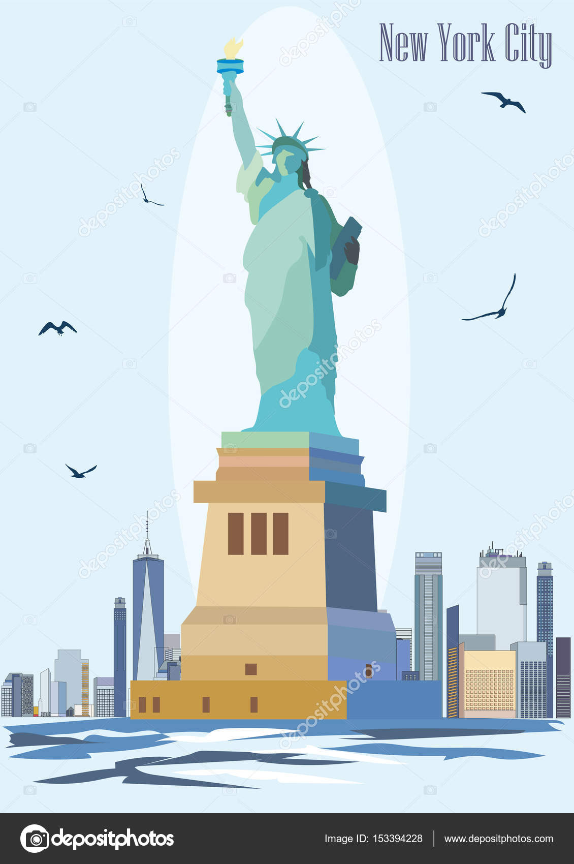 Statua Di Immagine Di Vettore Di Liberty Vettoriali Stock