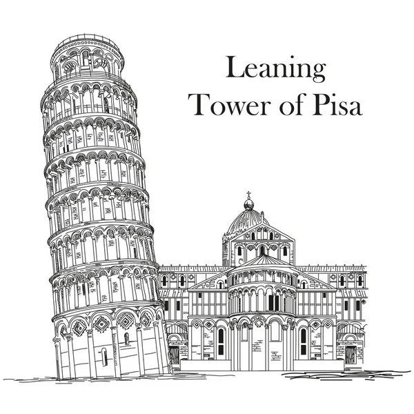 Γέρνει πύργος της Πίζας — Διανυσματικό Αρχείο