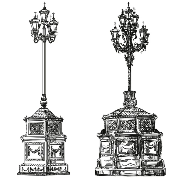 Vektör eski fenerler vektör llustration — Stok Vektör