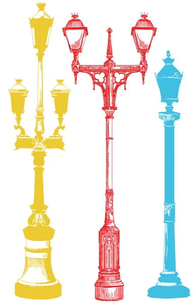 Diverse lanterne colorate — Vettoriale Stock