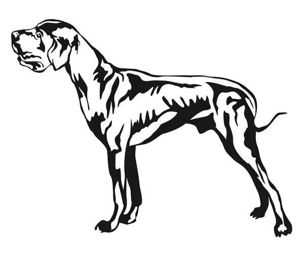 Dekorativní stojící portrét doga vektorové ilustrace — Stockový vektor