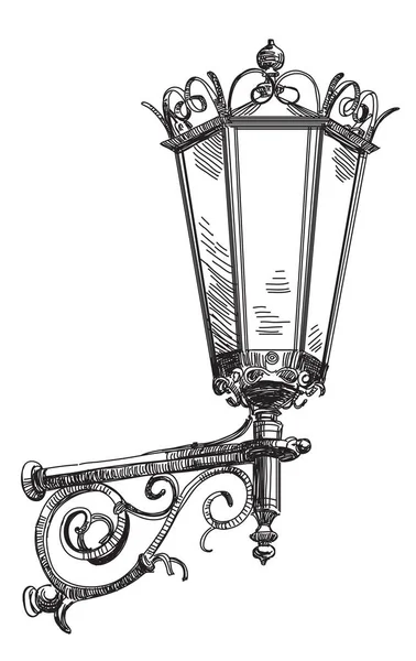 Vektor ritning gatan handlampa — Stock vektor