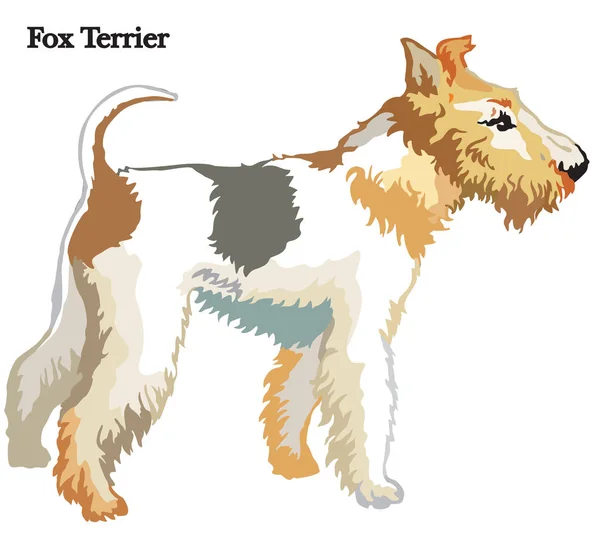 Fox Terrier vector ilustración — Vector de stock