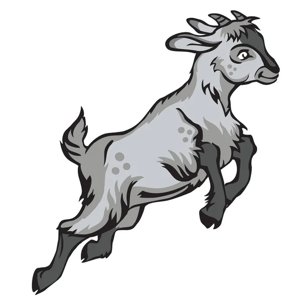 Grey Goat — Stock Vector