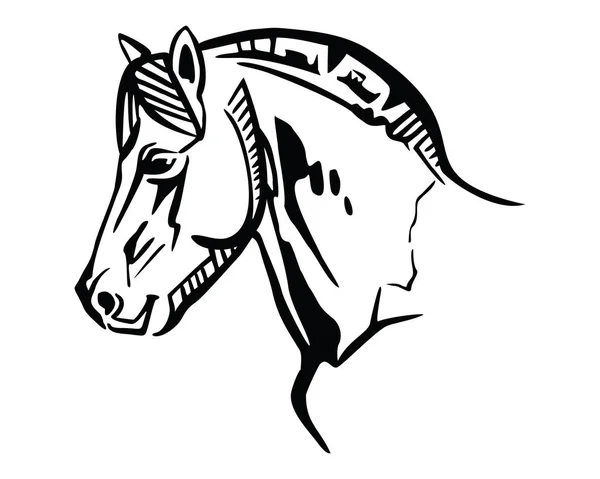 Векторний портрет коня 2 — стоковий вектор