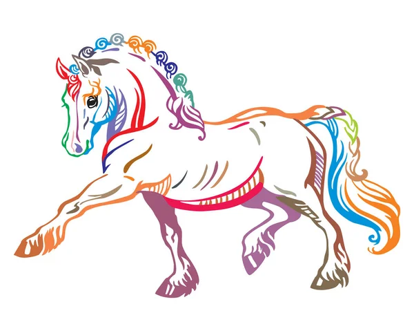 Colorido vector pony 2 — Vector de stock