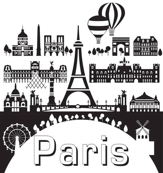 París City Skyline vector 9 — Archivo Imágenes Vectoriales